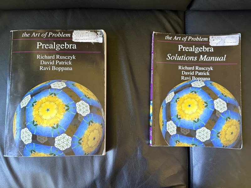 Art of Problem Solving AOPS Prealgebra 2 Books Set (Textbook & Solutions Manual)