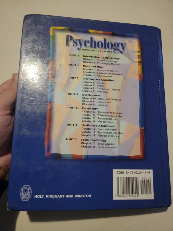 Psychology : Principles in Practice by Spencer A. Rathus (1999, Hardcover) gallery