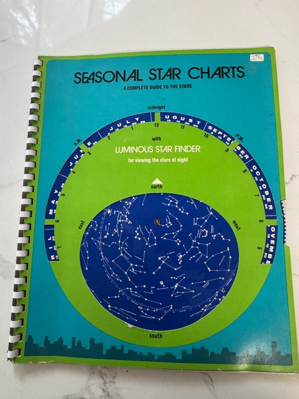 Seasonal Star Charts with Luminous Star Finder A Complete Guide to the Stars Vtg