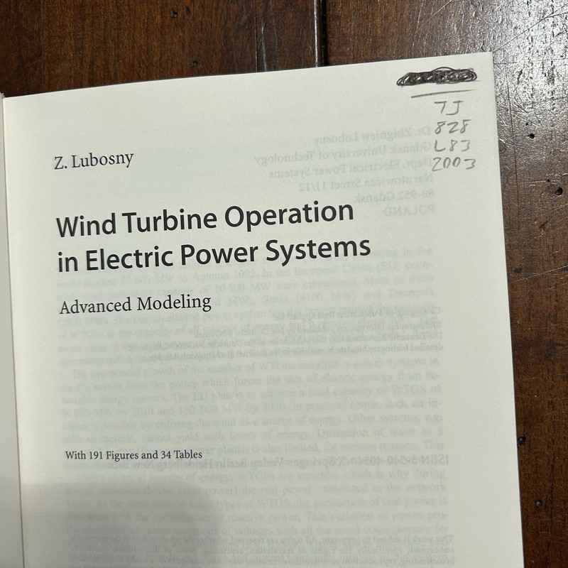 Wind Turbine Operation in Electric Power Systems: Advanced Modeling by Zbigniew gallery