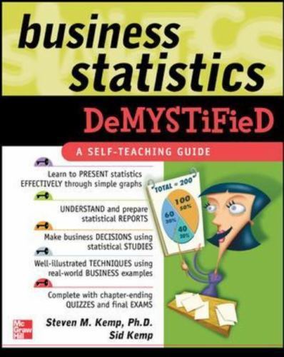 Business Statistics Demystified – 9780071440240, paperback, Steven M Kemp
