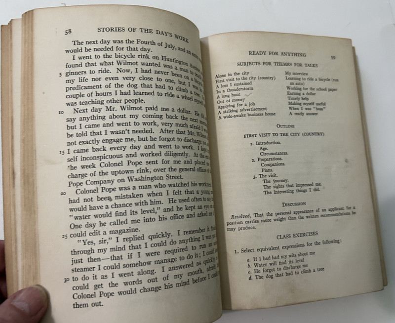 Stories Of The Days Work By Davis And Getchell 1921 VINTAGE HC textbook gallery