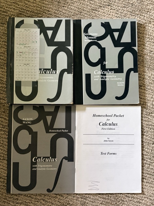 Saxon Calculus Textbook, Solutions Manual, Test Forms & Homeschool Packet