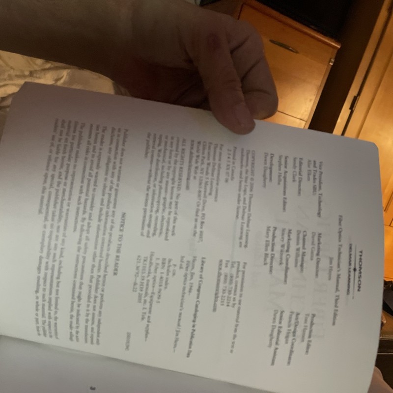 Fiber Optics Technician's Manual Paperback Jim Hayes gallery