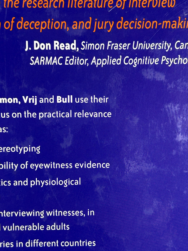 Psychology and Law: Second Edition - Truthfulness, Accuracy and Credibility gallery