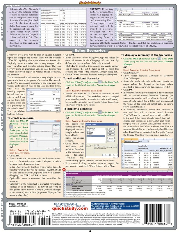 QuickStudy | Excel Advanced Laminated 6-Page Reference Guide gallery