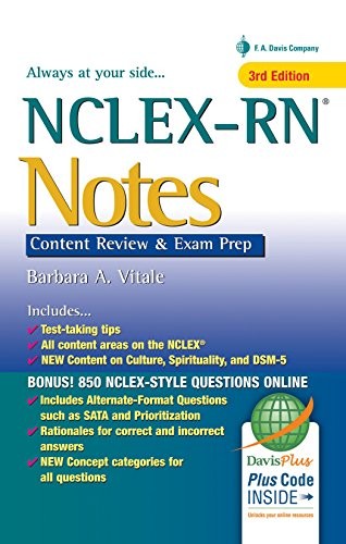 NCLEX-RN NOTES: CONTENT REVIEW & EXAM PREP By Vitale Barbara A. Rn **Excellent**