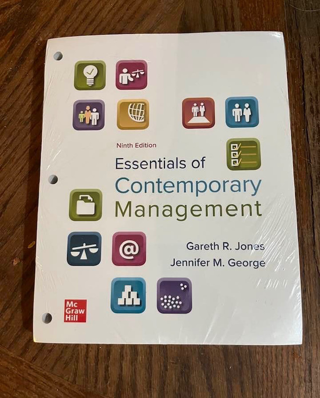 New/Sealed Looseleaf Essentials of Contemporary Management Jones, George 9th