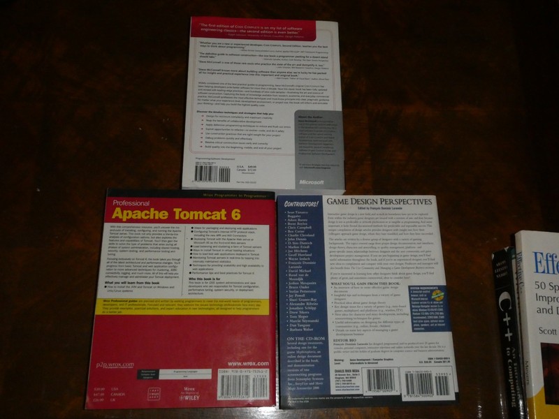 CODE/COMPUTING/GAME DESIGN BOOK LOT! Effective C++! CODE COMPLETE! APACHE TOMCAT gallery