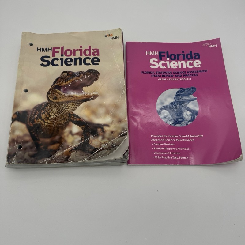 HMH Florida Science Grade 4 Student Book Lot FSSA Review Practice Bundle