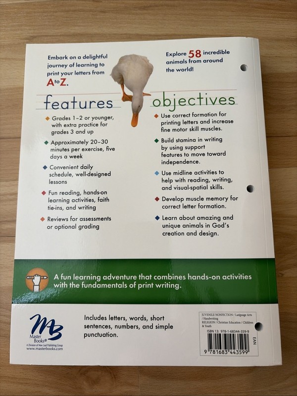 New Handwriting: A to Zoo Master Books Homeschool Curriculum Grades 1 and 2 gallery
