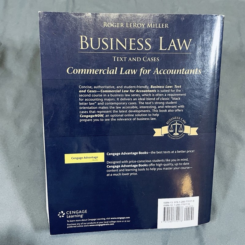 Cengage Advantage: Business Law, Text And Cases Commercial Law For Accountants gallery
