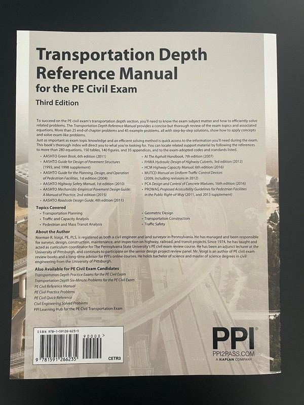 Transportation Depth Reference Manual For PE Civil Exam, 3rd Edition gallery