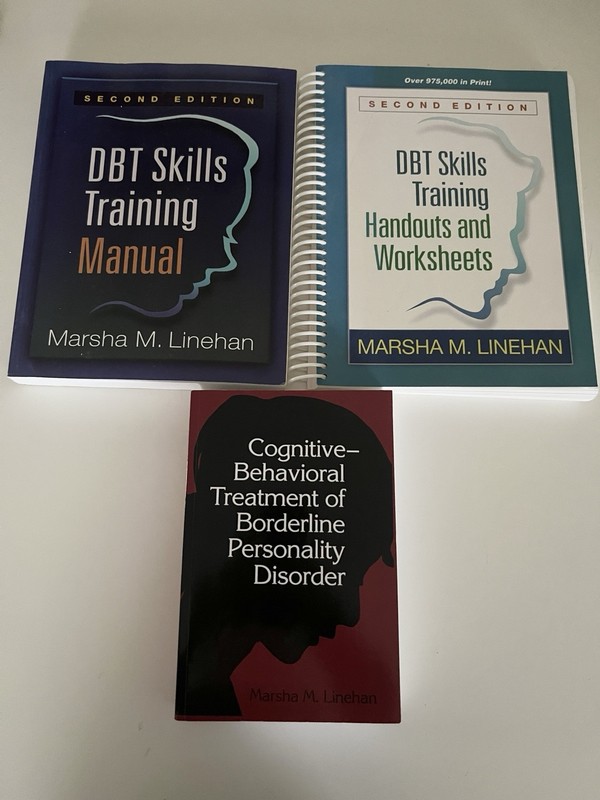 Set of 3 Marsha Linehan DBT Training Books for Mental Health