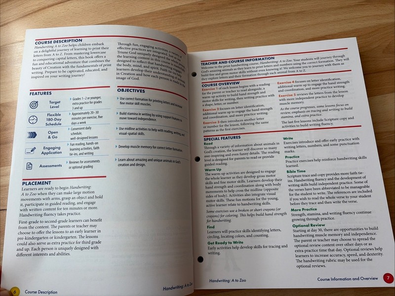 New Handwriting: A to Zoo Master Books Homeschool Curriculum Grades 1 and 2 gallery