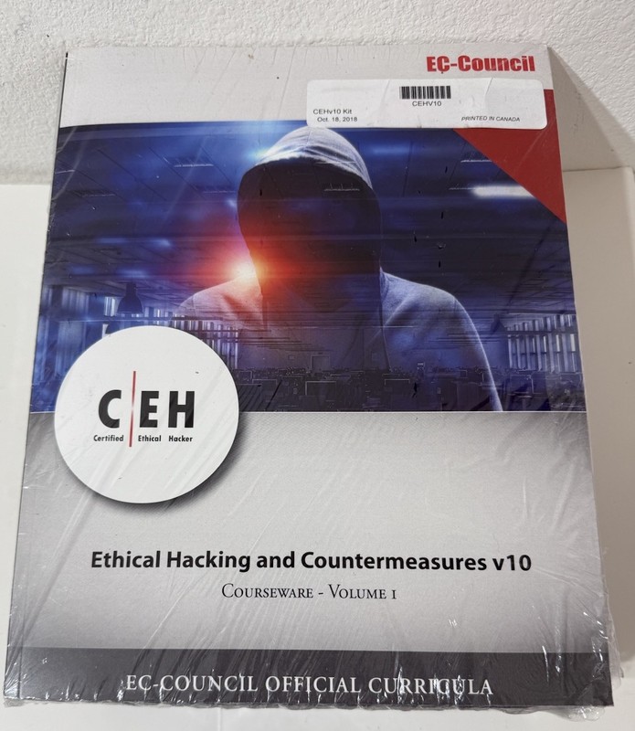 EC-Council Ethical Hacking & Countermeasures v10 Volume 1 and 2 & Lab Manual NEW