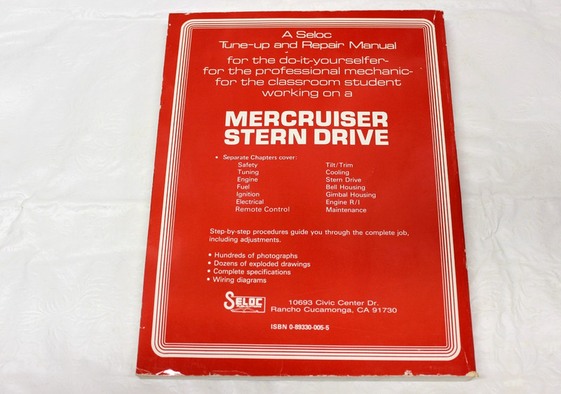 Seloc Mercruiser Stern Drive 1964 - 1986 Tune-Up & Repair Manual Coles 1986 BD gallery