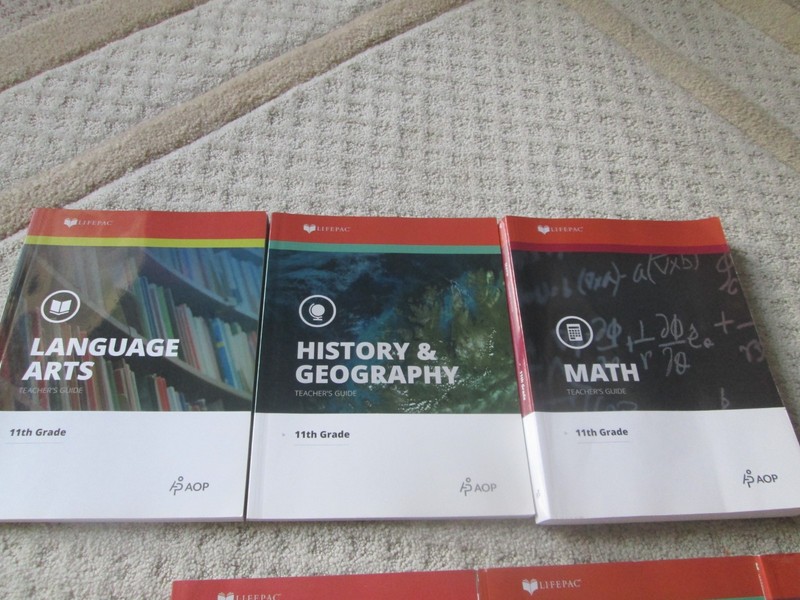 3~~11th Grade Lifepac Language Arts Math History Geography Teachers GUIDE Books