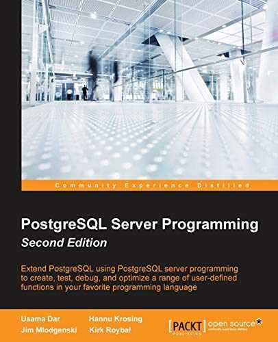 PostgreSQL Server Programming – Second – Paperback, by Usama Dar – Very Good