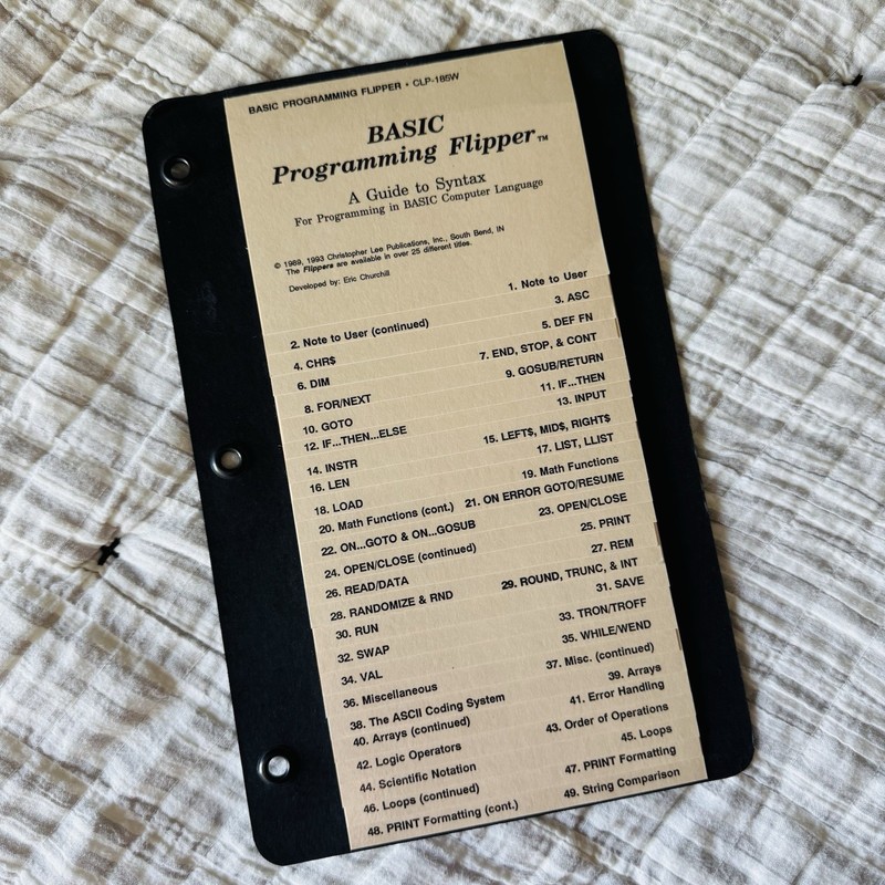 Eric Churchill BASIC Programming Flipper