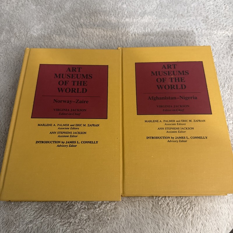 Art Museums of the World by Virginia Jackson Ex Library 2 Volume Set 1987