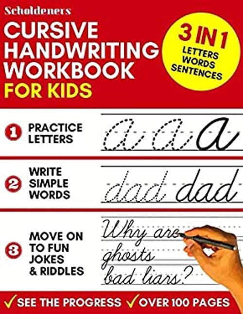 Cursive Handwriting Workbook for Kids : 3-In-1 Writing Practice B