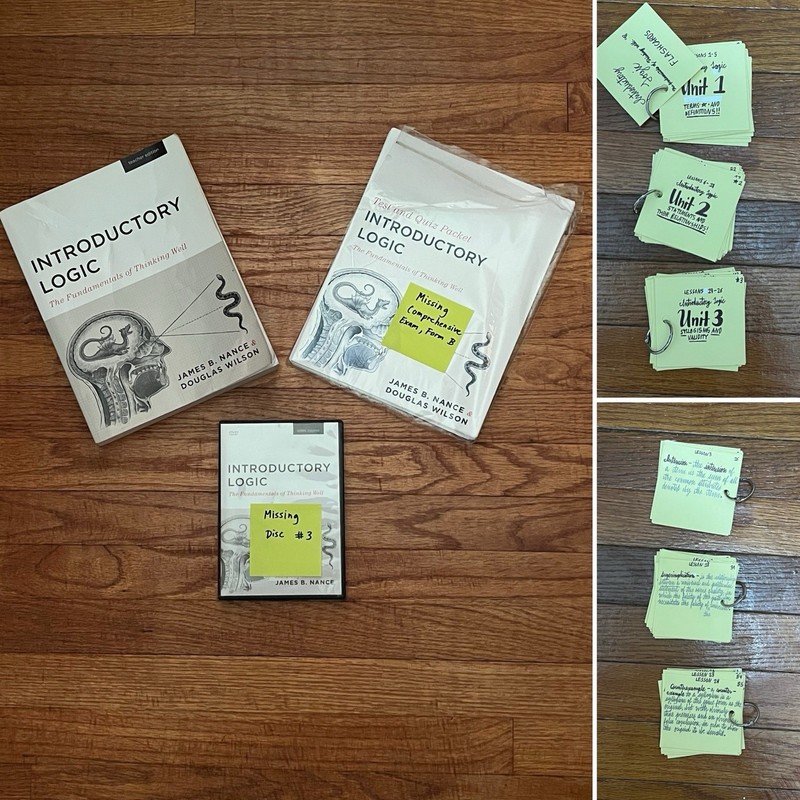 Introductory Logic Teacher, Tests, DVDS ~ Missing Disc3 & Comp Exam Form B BONUS