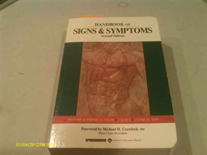 Handbook of Signs and Symptoms – Hardcover, by Springhouse – Very Good
