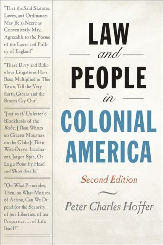 Law and People in Colonial America – Hoffer, Peter Charles