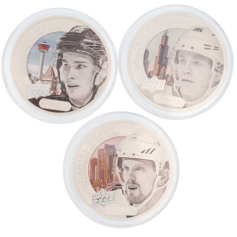 2017 $5 Grandeur Upper Deck Hockey Silver Coin Cook Islands 1 oz .9999 Silver