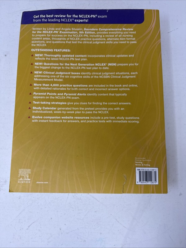 Comprehensive Review For The NCLEX- PN Exam 9th Ed *Unused W/ Cover Dam. W/code gallery