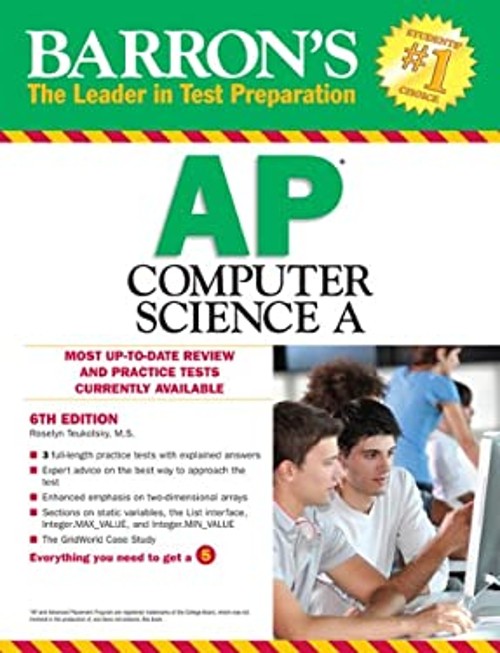 Barron’s AP Computer Science a, 6th Edition Paperback Roselyn Teu