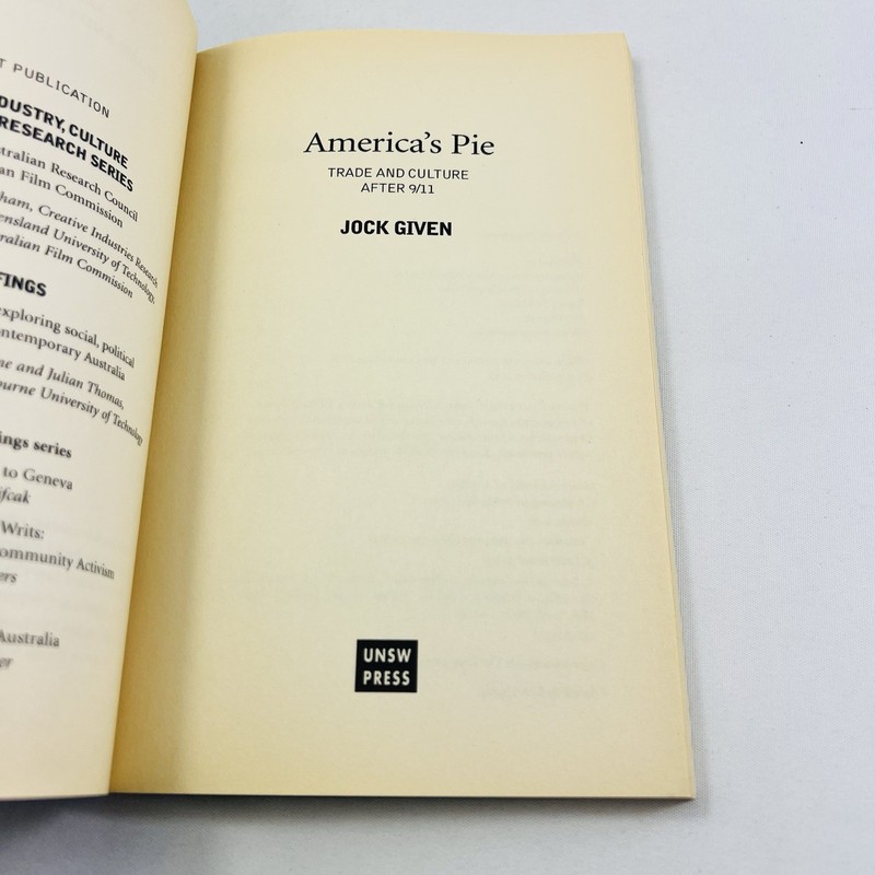 America (TM)s Pie: Trade and Culture After 9/11 by Jock Given (Paperback, 2003) gallery