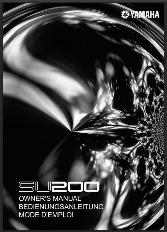 Yamaha SU200 Owner’s Manual: 62 Pages, Coil Bound, Lays Flat, Protective Covers
