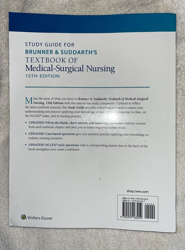 Study Guide for Brunner and Suddarth's Textbook of Medical-Surgical Nursing gallery