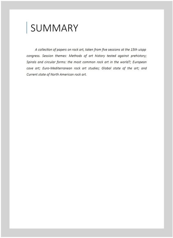 Session C74, Methods of Art History Tested Against Prehistory : Session C81: ... gallery