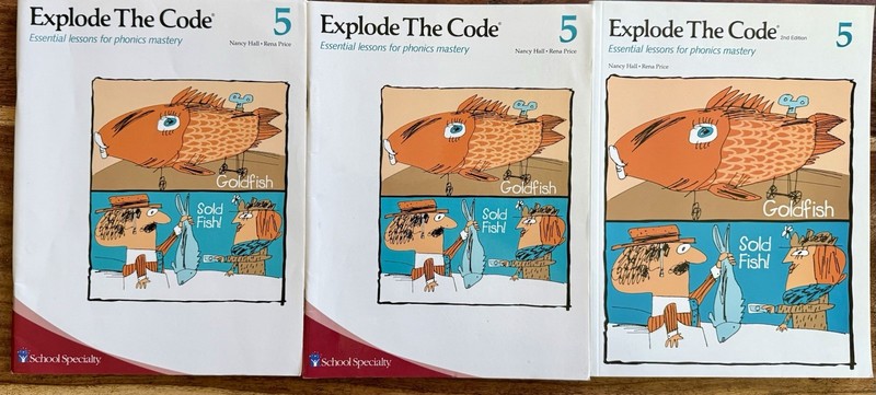 Explode the Code Book 5 Bundle 3 Workbooks. (2 x 1st Ed. + 1 x 2nd Ed.)