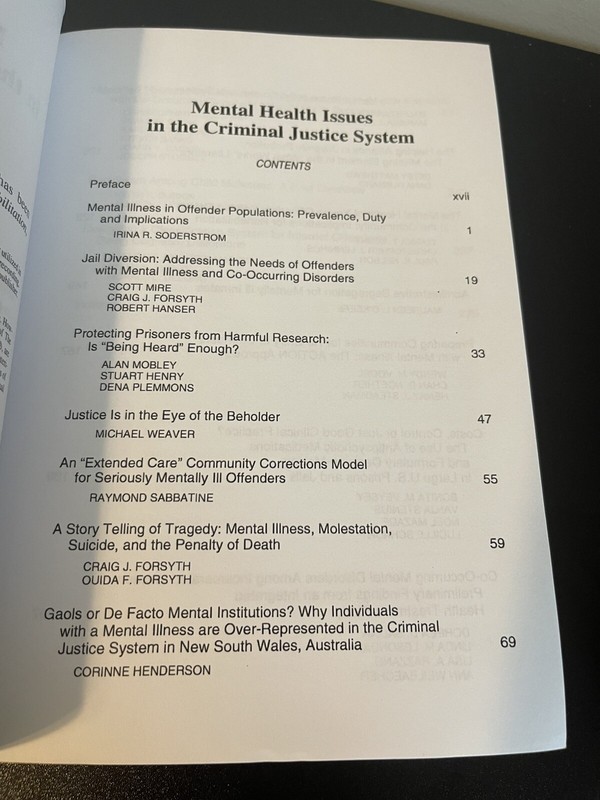 Mental Health Issues in the Criminal Justice System by Daniel W. Phillips III... gallery