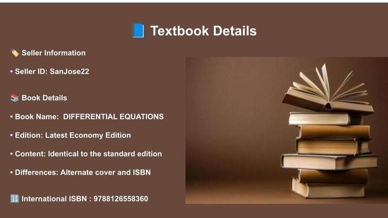 New:DIFFERENTIAL EQUATIONS: INTRODUCTION MODERN APPLICATION-9788126558360 gallery
