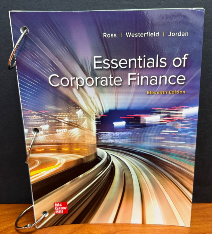 Essentials Of Corporate Finance 11th Edition Ross, Westerffield &Jordan 2023