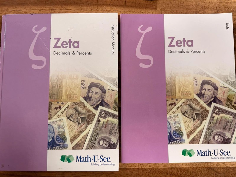 Math-U-See Zeta Instruction Manual & Tests – Unused & Clean