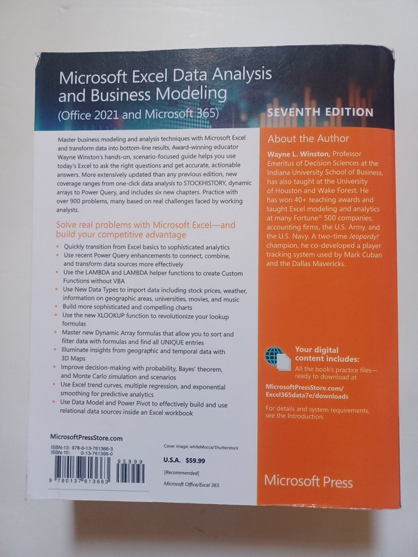 Microsoft Excel Data Analysis and Business Modeling Office 2021 a gallery