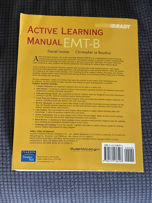 ACTIVE LEARNING MANUAL By Limmer Daniel J. Emt-p & Le Chris Baudour gallery