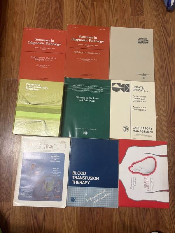 Vintage Medical Books Journal Lot Pathology Cardiology Transfusion Medicine HC