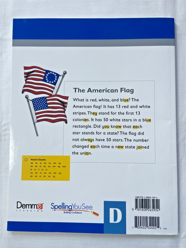 Spelling You See Level D: Americana Instructor's Handbook+Student Workbook Pt 2 gallery