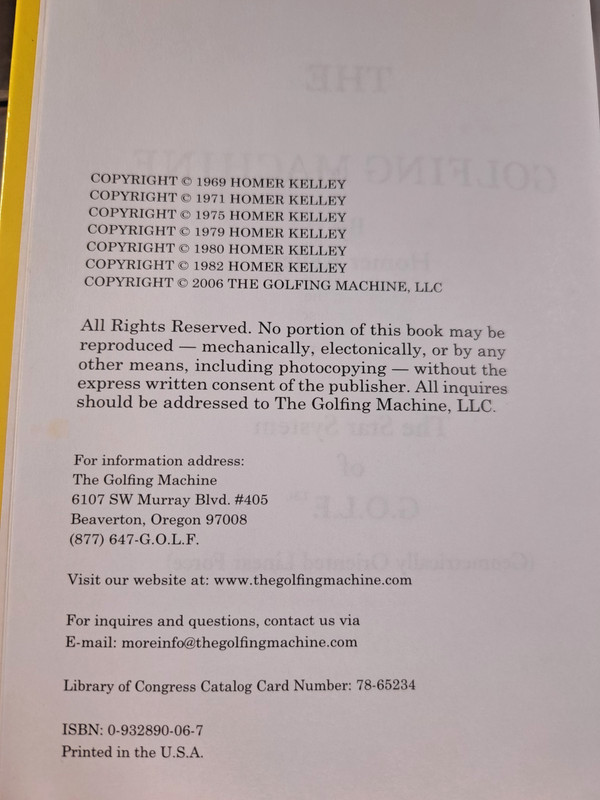 The Golfing Machine 7th Edition Hardcover gallery