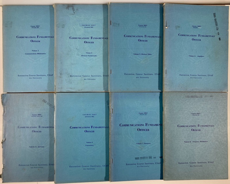 1955 USAF Air University Communications Officer Course 3007 Book Set 8 Acoustics