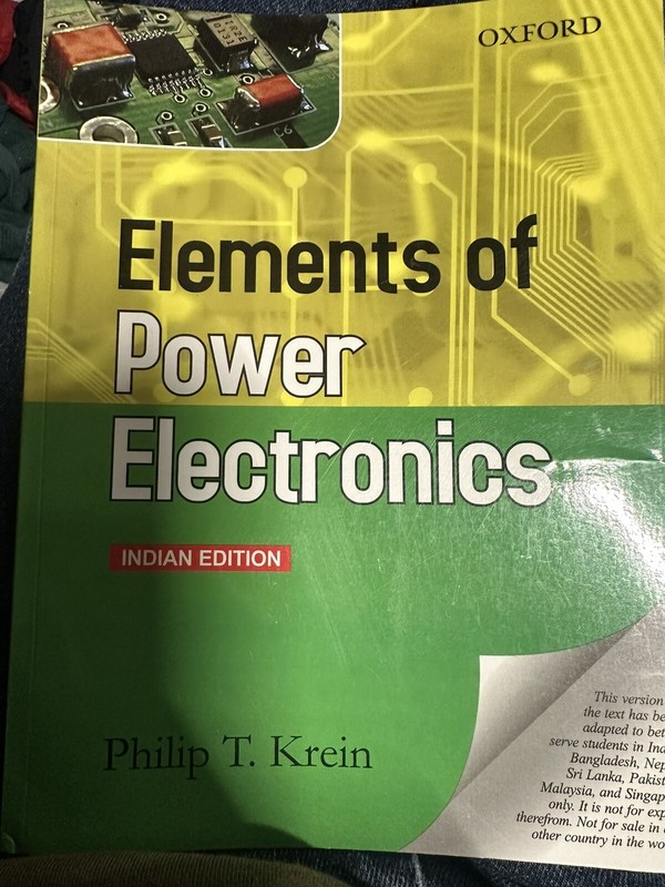 ELEMENTS OF POWER ELECTRONICS By Philip T Krein