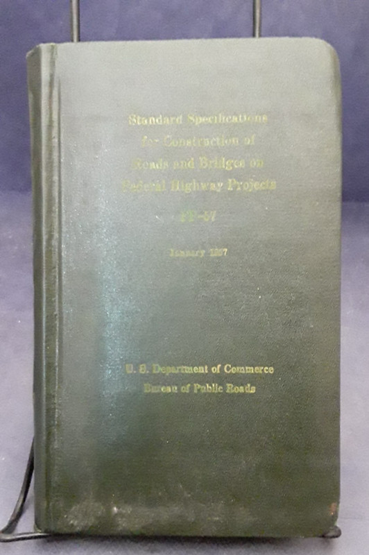 Standard Specifications Construction Roads & Bridges U.S. Gov 1957 HB A 260112