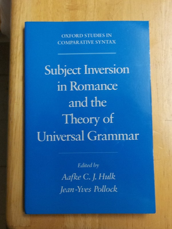 Subject Inversion in Romance and the Theory of Universal Grammer (PQ) (34)